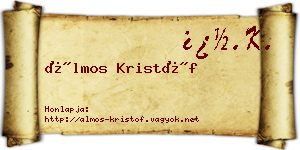 Álmos Kristóf névjegykártya